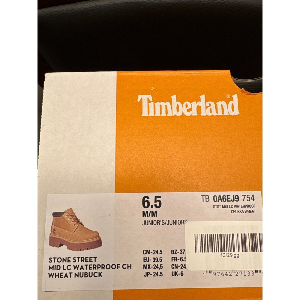 New Timberland Stone Street Mid Waterproof Chukka Wheat Nubuck Boots Women 8 - Picture 6 of 6